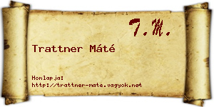 Trattner Máté névjegykártya