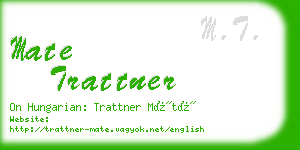 mate trattner business card